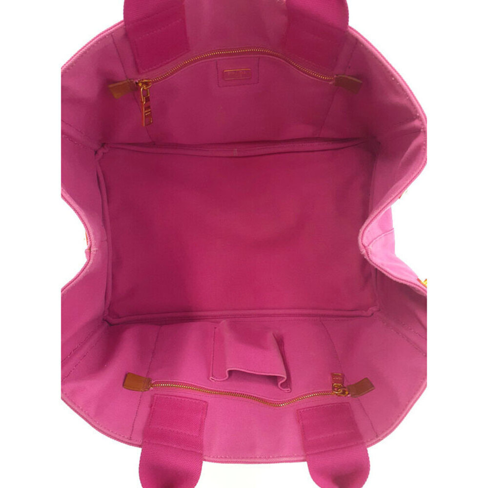 Prada Canapa Convertible 2way Tote Shoulder Bag Canvas Pink - Picture 3 of 9